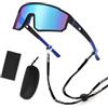 Homethrive Occhiali Ciclismo Uomo Donna,Occhiali da Sole Sportivi Polarizzati UV400 Occhiali Veloci Occhiali Running, Occhiali MTB Uomo per Ciclismo Motociclismo Corsa Sci Alpinismo Pesca Blu
