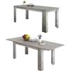 Dmora - Tavolo allungabile Natan, Consolle allungabile fino a 12 posti, Consolle estensibile 100% Made in Italy, cm 160/210x90h75, Cemento