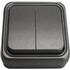 Fontini Bf bf-18 - Doppio interruttore 18 superficie 10a 250v grafite borsa