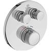 Ideal Standard - Ceratherm, Miscelatore termostato doccia ad incasso tondo, Con tecnologia Navigo®, Due vie, Cromato