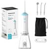 Taurus - Irrigatore orale portatile 9W, 340 ml, IPX7, 3 modalità, 4 testine