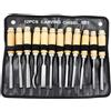 VILLCASE Set di Scalpelli per Intaglio Legno Coltello da Intaglio Legno Testa Scalpello Sicura per Principianti e Hobbisti per Lavorazione