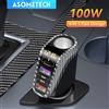 ASOMETECH Caricabatteria da auto USB da 100W ricarica rapida QC3.0 QC4.0 PD3.0 SCP 4 IN 1 ricarica Super veloce per auto per IPhone 12 13 Xiaomi Huawei Samsung