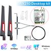fenvi Scheda WiFi Wireless Tri-Band Intel AX210 Bluetooth 5.4 5374Mbps M.2 AX210NGW 2.4G/5G/6G 802.11ax con Kit Antenna per Win11