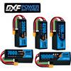 DXF Lipo Batteria 6S 22.2V 3500mAh 4200mAh 5200mAh 7000mAh 10000mAh 80C 100C per RC Elicottero Drone UAV FPV Barca Serbatoio Camion AUTO