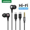 UGREEN Aux auricolari auricolari, 3.5mm USB tipo C cuffie cablate microfono con controllo del Volume con isolamento acustico per Android MP3/MP4
