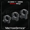 Vector Optics Ottiche vettoriali 25,4 mm 1 pollice/30 mm Anelli per cannocchiale Weaver Serie a profilo basso/medio/alto per montaggio su guida per fucile da 20 mm