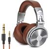 Oneodio Pro 30 Cuffie da studio professionali per DJ con microfono Auricolari cablati sopra l'orecchio Monitor HiFi Cuffie da gioco pieghevoli