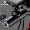 WEST BIKING 600/1200/1500 Lumen Fari per bicicletta Ruota lente IP66 Bicicletta impermeabile Antiriflesso Luce a LED Doppia base di montaggio