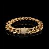 ESKEEM Bracciale in acciaio inossidabile Hip Hop Bling CZ Chiusura gioielli per uomo Disegni Bracciale a maglie cubane Logo personalizzato gratuito Drop Shipping