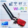 fenvi Adattatore Wireless PCIe fenvi WiFi 7 FV-BE8800 per Intel BE200, Bluetooth 5.4, Tri-band 2.4G/5G/6GHz, Scheda di Rete Wifi7 802.11be per PC