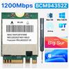 fenvi Scheda di rete WiFi Fenvi 1200Mbps BCM94352Z Bluetooth 4.0 Dual Band 5G/2.4Ghz BCM94352 DW1560 Adattatore NGFF M.2 per Hackintosh Mac