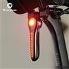 WEST BIKING Sensore freno luce posteriore per bicicletta IPX6 Fanali posteriori lampeggianti a flusso lineare Rilevamento intelligente della luce LED ricaricabile