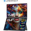 UPERFECT Doppio monitor portatile 15.6 "1080P FHD IPS Pieghevole impilato Triplo schermo per laptop Extender Gioco USB-C Plug & Play Viaggi