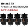 Sirol Nuovo Kit Hotend H2D H2S H2C di Alta Qualità con Ugello in Acciaio Temprato da 0.2/0.4/0.6/0.8mm, Kit di Sostituzione Hotend per Bambu H2D A1/A1mini