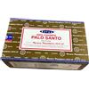 Satya Nag Champa Palo Santo Incenso - 180 g (12 confezioni da 15 g) - Bastoncini Masala Fatti a Mano in India