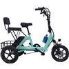 Daibot Bici elettrica pieghevole da 14 pollici a 3 ruote da donna City con seggiolino per bambini Mini triciclo elettrico 48V per anziani adulti con cestino da carico