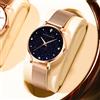 Hannah Martin orologio da donna movimento al quarzo giapponese moda oro rosa opaco acqua diamante 36mm orologio di lusso in maglia di acciaio inossidabile