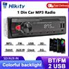 Hikity Lettore MP3 per Auto 1 DIN, Controllo Multimediale 12V, USB/SD/AUX-IN, Audio Digitale Bluetooth, Supporto Scheda TF RCA