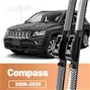 LECIBUBI 2 pz Parabrezza Anteriore Parabrezza Spazzole Tergicristalli In Fibra di Carbonio Tergicristalli Per Jeep Compass MK49 MP 2006-2023 2013 2015 2016 2017 2019