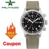 Militado ML1868KF V2 VK67 Orologio cronografo al quarzo Cassa in acciaio inossidabile 3 quadranti Orologio militare multifunzione impermeabile 100M
