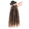 Sleek Elegante evidenziare P4/27 Jerry ricci fasci di tessuto dei capelli umani ricci crespi miele biondo brasiliano fasci di capelli umani grezzi al 100%