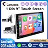 Camecho 1 Din Autoradio 2 + 64G 9 ''Schermo Girevole Wireless Carplay Android Auto GPS Stereo Bluetooth Wifi Lettore Multimediale
