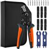 WOZOBUY Kit di Attrezzi per Crimpatura Pannelli Solari PV, Crimpatrice 2.5/4/6mm² per Cavi e Connettori di Pannelli Solari - Nuova Impugnatura Ergonomica Antiscivolo - SN-254