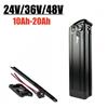 Aleaivy Batteria per bici pieghevole 48V 36V 24V 20Ah 17Ah 15Ah 13Ah Bms integrato per kit motore Bafang Silverfish 250W-1000W con caricabatterie 2A