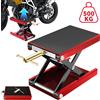 NONE Martinetto di sollevamento per moto Piattaforma di sollevamento pieghevole Altezza regolabile 9,5-36 cm Carico 500 kg Martinetto di sollevamento per moto Sollevatore idraulico per carichi pesanti