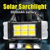 paweinuo Torcia solare a LED da 5000 mAh Faro ad alta potenza Lanterna da campeggio Luce da lavoro Torcia di ricarica USB Lampada portatile impermeabile a mano