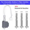 Sirol Per Anycubic Kobra 3 Max Hotend 0.4 0.6 0.8mm hotend Per Kobra 3 Max Combo Ugello in acciaio temprato integrato a risparmio rapido