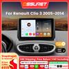 OSSURET 9 "2din Carplay Android 14 Autoradio per Renault Clio 3 2005 - 2014 lettore multimediale di Snapdragon Autoradio GPS 360 Cam Screen