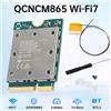 Fenvi WiFi 7 QCNCM865 Scheda M.2 Bluetooth 5.3 Fino a 5,8 Gbps con antenne Adattatore di rete wireless WiFi 6E WiFi6 per Windows 11