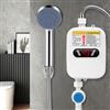 NONE Mini scaldabagno elettrico istantaneo Doccia con acqua calda da 3500 W, set doccia termostatico, piccola cucina, bagno, famiglia