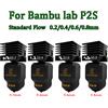 Sirol Hotend aggiornato per Bambu Lab P2S, ugello in acciaio temprato da 0,2/0,4/0,6/0,8 mm, ricambio per testina di stampa stampante 3D Bambu Lab P2S