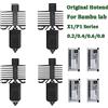 Sirol Kit Hotend Originale Serie X1/P1 con Ugello in Acciaio Temperato 0.2/0.4/0.6/0.8mm per Stampanti 3D Bambu Lab X1C X1 P1P P1S