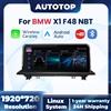 AUTOTOP Lettore multimediale wireless CarPlay Android Auto da 10,25 pollici per BMW X1 F48 2016 2017 NBT per YouTube BT AUX GPS Autoradio