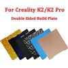 Sirol Piastra di stampa a doppia faccia Creality K2/K2 Pro, piastra fredda in PEI PEO PET PEY, piano riscaldante in acciaio armonico per stampante 3D K2/K2 Pro