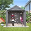 Garage per Biciclette / Capanno Attrezzi 160x220x165 cm con Porta Scorrevole - Materiale PE Impermeabile