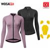 WOSAWE Giacca da Moto Estiva per Donne WOSAWE, Traspirante, Elasticizzata, con Protezioni di Livello 2 CE, Cerniera YKK, Fori per i Pollici, Abbigliamento da Moto