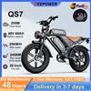 DEEPOWER Bicicletta Elettrica DEEPOWER QS7 250W 48V 60AH con Doppia Batteria, Bici Elettrica per Adulti 20 Pollici, E-bike Fuoristrada per Tutti i Terreni