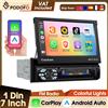 Podofo 7'' Carplay Lettore multimediale elettrico retrattile per auto Android Auto Car Aduio Ricevitore FM 1DIN Autoradio TF/USB