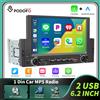 podofo Autoradio Podofo 6.2'' 1 Din con Carplay e Android Auto, Lettore Multimediale con Schermo Touch HD, FM, Bluetooth, MirrorLink, Autoradio Universale