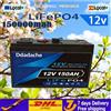 Ddadache 🎁 Batteria al Litio LiFePO4 12V 150Ah, 4000 Cicli Profondi, Ricaricabile per Energia Solare/Eolica, Piccoli UPS, Illuminazione, Power Wheels