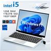 NONE Laptop con Intel Core I5-7300U, 12GB RAM, 1024GB SSD, Risoluzione 1920*1080, Windows 11, Computer Sbloccato per Ufficio, Studio e Gaming