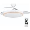 NONE Ventilatore da Soffitto OstarkDom con Luce LED Retrattile 106cm, 3 Pale, Potenza Totale 72W, Senza APP, con Telecomando, Timer, 6 Velocità, 3 Temperature di Luce, Funzione Estate-Inverno, Silenzioso,