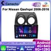 Camecho 6+128G Wireless CarPlay Andorid Auto Autoradio per Nissan Qashqai 2006-2016 GPS Stereo 4G WiFi 2 Din Lettore multimediale
