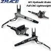 ZRACE Freno Idraulico per Mountain Bike ZRACE M1 X2 / X4, Set Freni a Disco a Pressione Olio MTB, Freno Anteriore e Posteriore MTB, Completamente Lavorato CNC Leggero