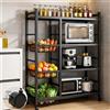 Vacclo Scaffale Mobile Regolabile a 4 Ripiani per Cucina con 3 Cestini, Carrello Portaoggetti per Frutta e Verdura, Organizzatore da Cucina